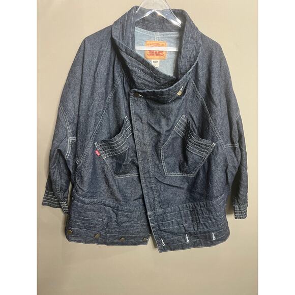 LEVI'S | Upside Down Truckers Denim Jacket | S/M | Unisex Pockets Blue Rare - Picture 11 of 16